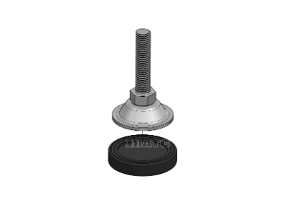 [ATC-SSLP-125560] SS LEG PAD WITH RUBBER GRIPPER M12X55X60