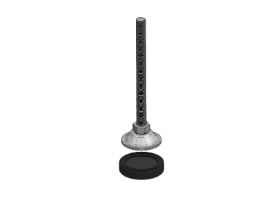 [ATC-SSLP-1215060] SS LEG PAD WITH RUBBER GRIPPER M12X150X60